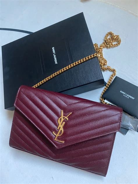 ysl white envelope chain wallet|YSL cassandra wallet on chain.